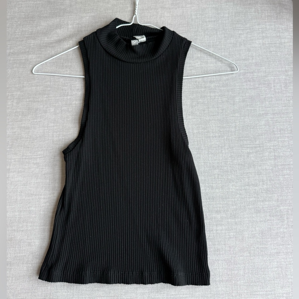 ASOS Sleeveless Turtleneck Ribbed Top